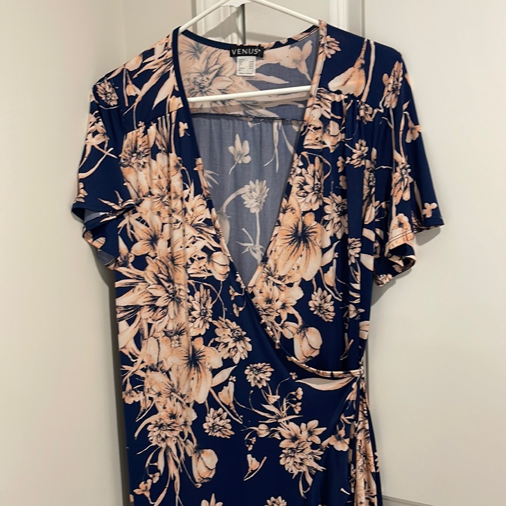 High low wrap dress